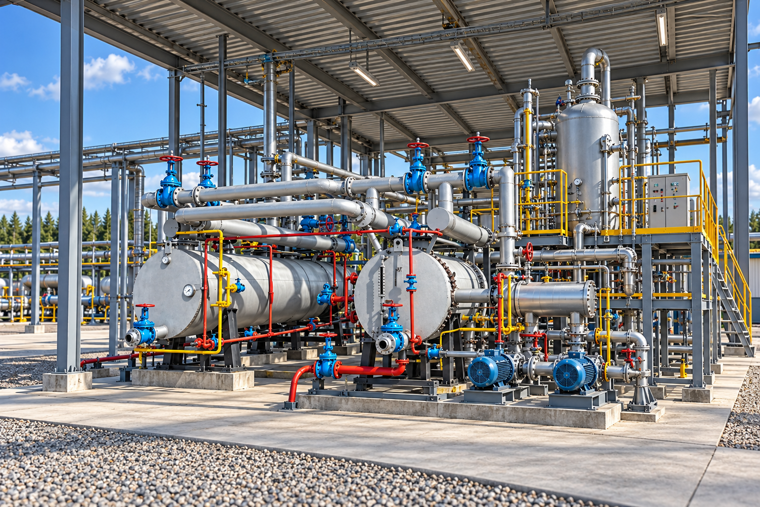 Industrial distillation and regeneration equipment