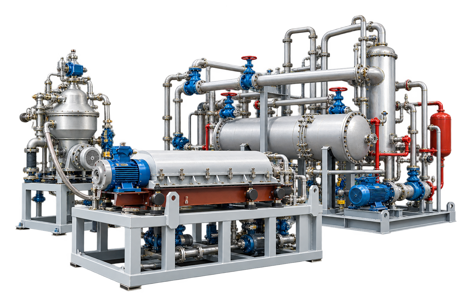 Industrial distillation and separation modules